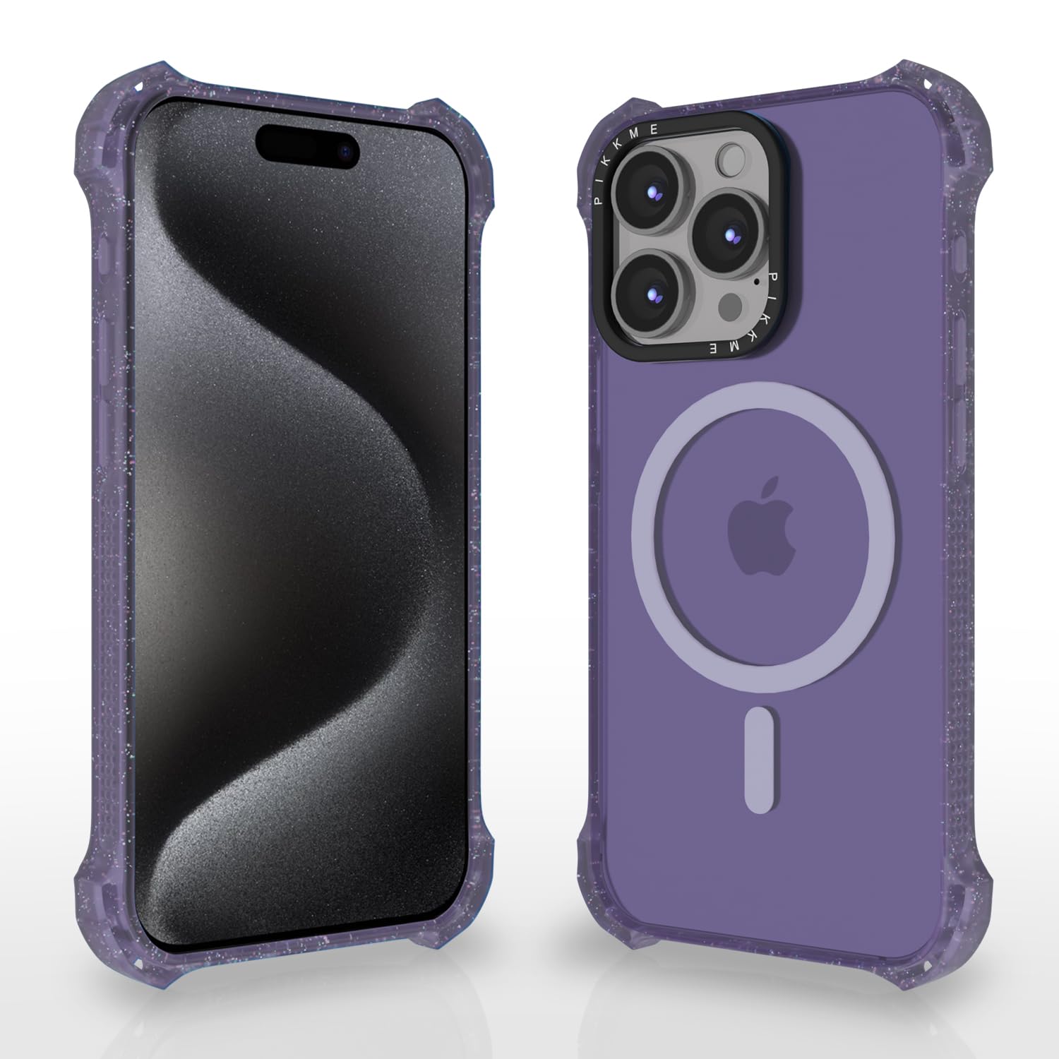 Pikkme iPhone 15 Pro Max Bumper Magsafe Back Cover (Purple)