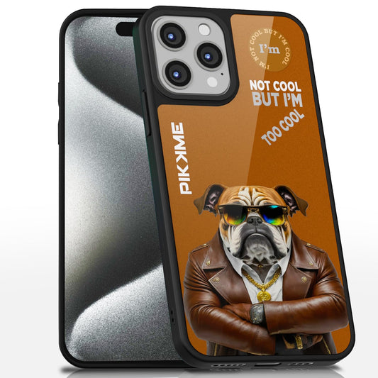 Pikkme Stylish Brown Dog Swag  iPhone 15 Pro Back Cover (Design-10)