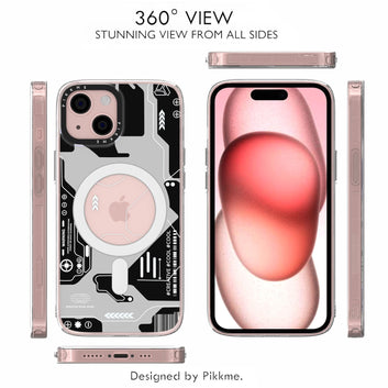 Pikkme iPhone 15 Printmagsafe Back Cover (Black)