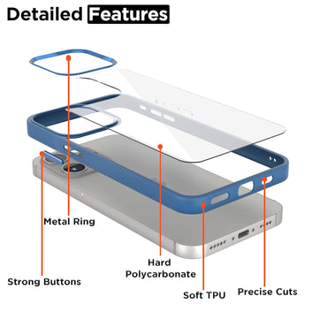 Pikkme iPhone 15 Pro Max Camring Back Cover (Indigo)