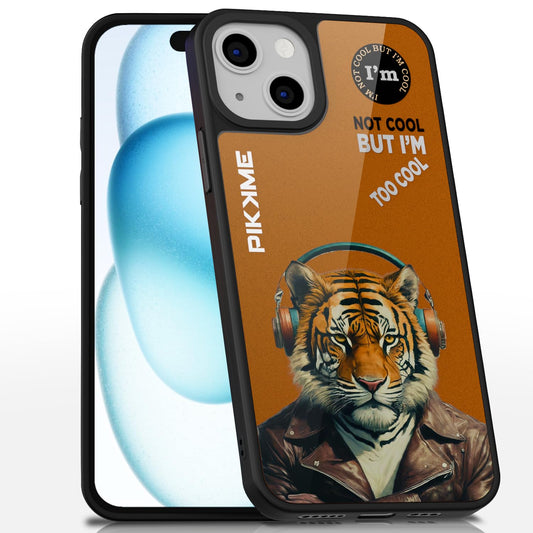Pikkme Stylish Brown Tiger Swag  iPhone 15 Back Cover (Design-09)