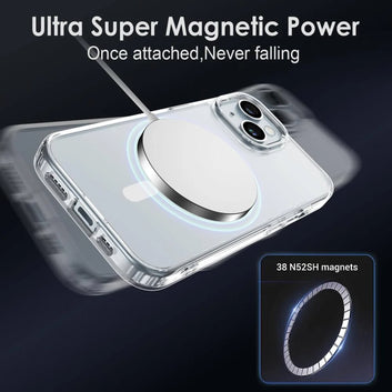 Clear MagSafe Case for iPhone 14 / 14 Plus / 14 Pro / 14 Pro Max / 15 Pro / 15 Pro Max / 16 / 16 Pro / 16 Pro Max | 10ft Drop Protection | Slim & Scratch-Resistant